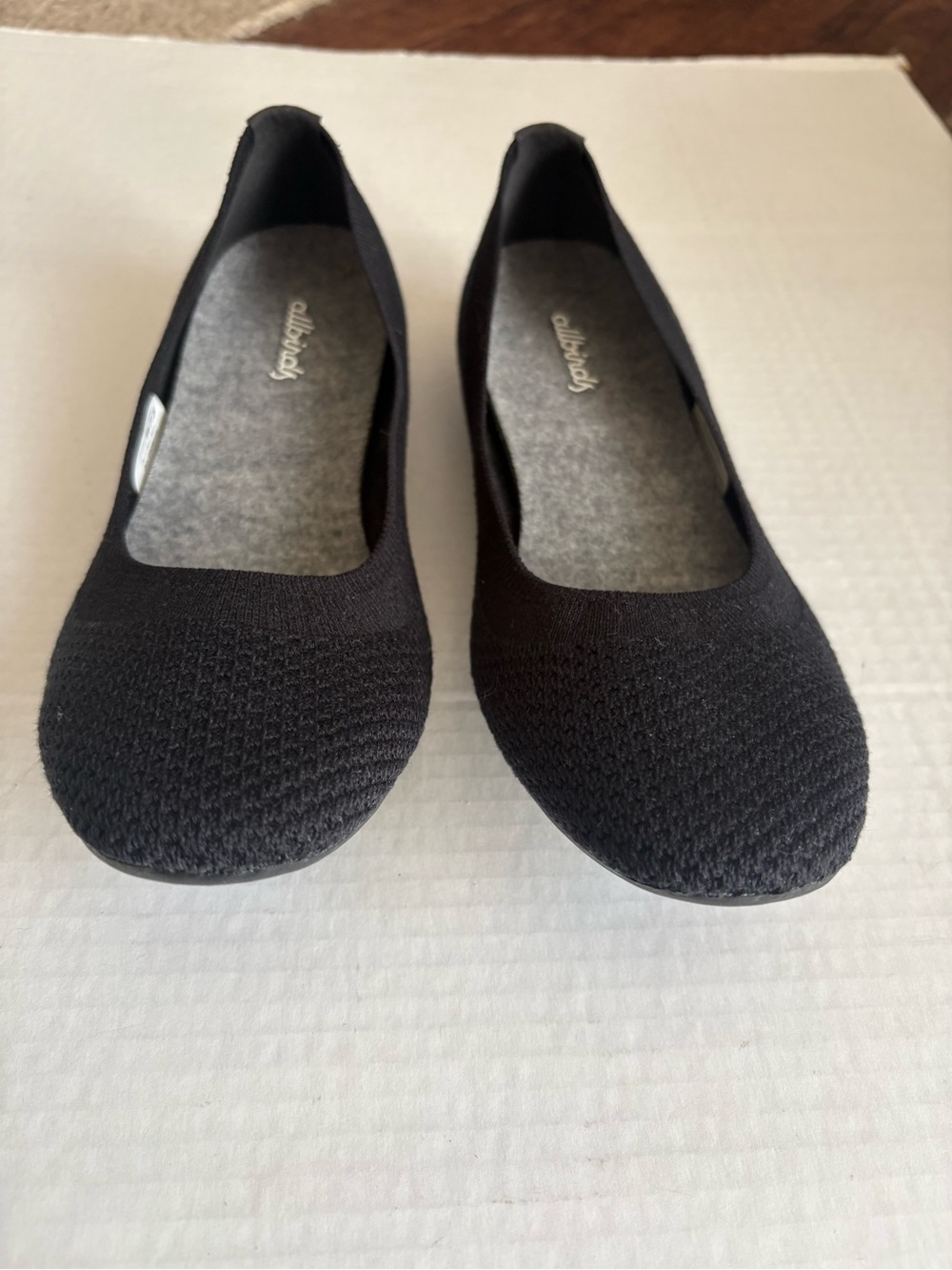allbirds Black Mesh Knit Ballet Flats - Women's Slip-On Ballet Shoes Sz 7.5 - Picture 2 of 10